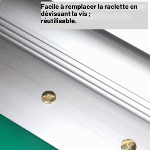 Racle pour encre de sérigraphie 14" avec poignée en aluminium, lame de 75 duromètres. – vue 4