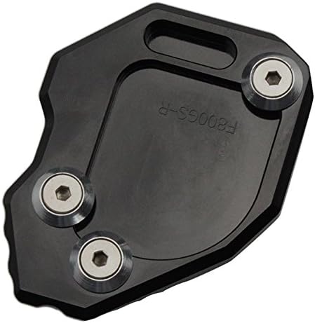 FXCNC Racing Aluminum CNC Motorcycle Side Stand Plate Kickstand Extension Pad Compatible with B.M.W F800R 2009-2014, HP2 Sport 2008-2010, R1200S 2006-2008