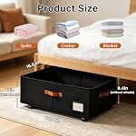 10 inch Height Under Bed Storage with Wheels 2 Pack, Underbed Container - Image 3