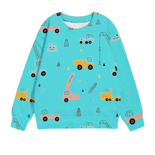 Toddler Girls Cartoon Graphic Sweatshirts Crewneck Long Sleeve Cute Printed Pullover Sweater Tops 1-11 Years2