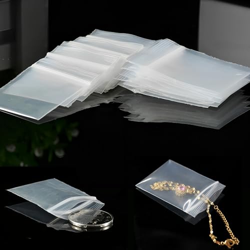 Small Plastic Sealable Transparent Storage Bags For Jewellery Earring Beads Pills Charms Little Craft Items Clear Reuseable Clear Bags 4 X 6cm (100)