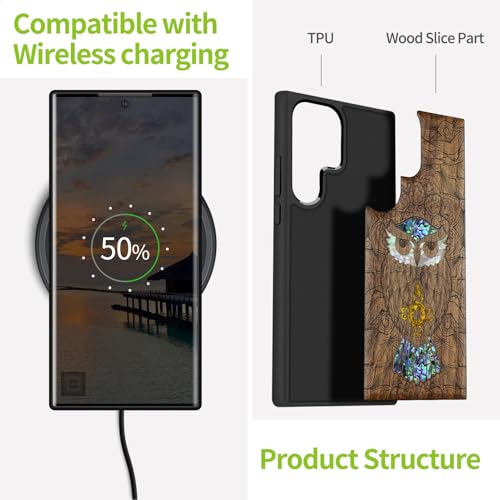Coque Galaxy S24 Ultra bois protection anti-rayure chic