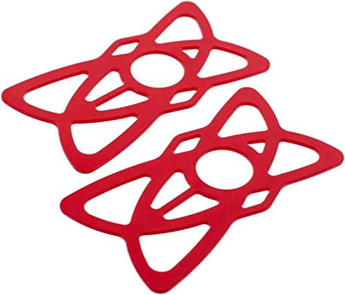 NALAKUVARA Phone Mount X Holder Grip Tether Rubber Strap Silicone Security Bands - Universal Motorcycle Bike Phone Mount Accessories Replacement Parts - Elastic X Web Grip (2 Black & 2 Red) 4 Pack