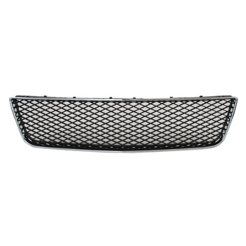 CarPartsDepot, Front Bumper Lower Matte Black Mesh Grille Grill Chrome Trim Frame, 363-15104 GM1036107 10333712