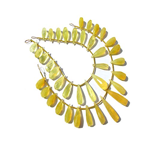 Perles d'opale jaune AAA en forme de goutte facettée pour la création de haute bijouterie
