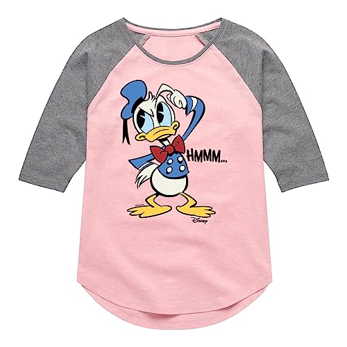 Disney Donald Duck - Hmmm… - Toddler & Youth Girls Raglan Graphic T-Shirt