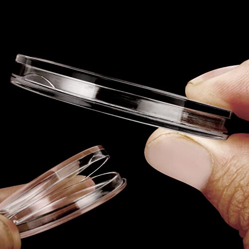 Capsulas plásticas para monedas transparentes 300 piezas 40 mm miniatura 6