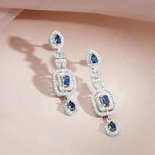 Image of Rubans American Diamond Zirconia Necklace Set Stylish Jewellery Gift for Women & Girls