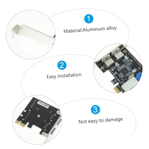 Carte extension USB PCI-E double port Operitacx pour PC fixe - 7