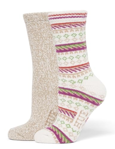 Image of HUE womens Crew Length Boot Socks, 2 Pair Pack