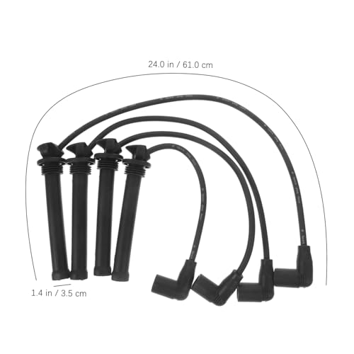 Cable de bujía automotriz de repuesto para encendido de coche, juego de 4 piezas 2