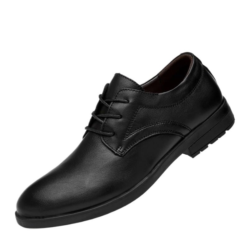 Men's Black Business Shoes Classic Patent Lace-up Formal Oxford Mens Waterproof Dress Shoes