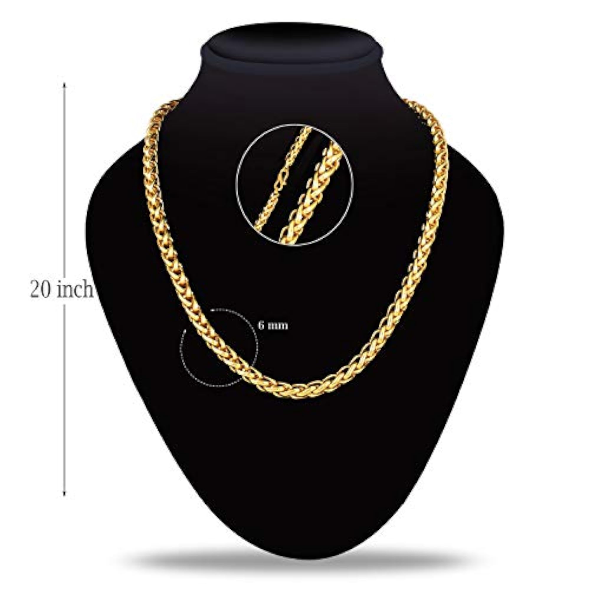 Exclusive Gold Plated Stylish Golden Chain Necklace for Men