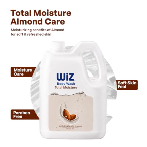 Image of Wiz Total Moisture Body Wash 5L Refill Can | Moisturizing Shower Gel | Paraben Free | Family Pack Liquid Body Cleanser for Men & Women