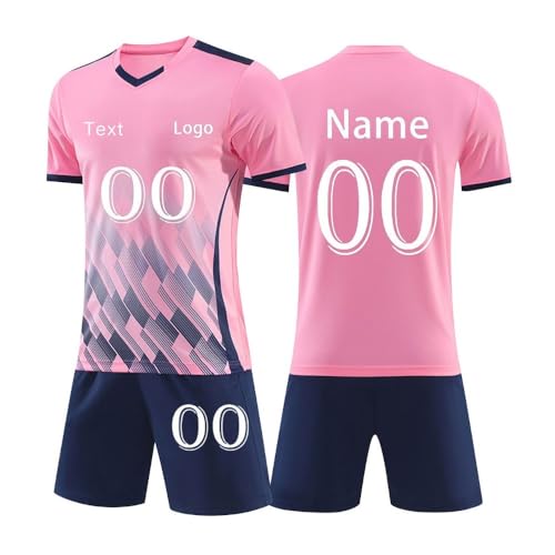 Maillot de Foot Enfant Personnalisé avec Nom Numéro Logo Ensemble Short Tee Shirt Homme Garçon Maillot Personnalisable Tenues de Sport Survetement Foot Enfant...