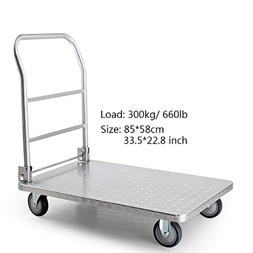 Chariot de transport pliable en acier avec roues 360°
