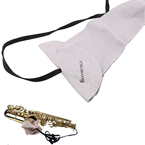 DGBRSM Saxophone Sax Cleaning Cloth with Strap Artificial Shammy Cleaner Inside Tube Cleaning Cloth for Woodwind Instruments, Flute Instruments, Swab, Sax, Saxphone