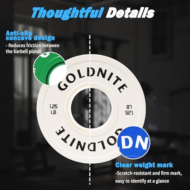 Change Plates Set 1.25LB 2.5LB 5LB Set Fractional Weight Plate Olympic Bumper Plates for Cross Training Steel Insert Strength Training Weight Plates