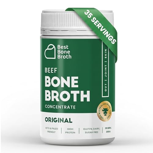 Grass-Fed Beef Bone Broth & Stock Concentrate | Full of Protein & Collagen | 35 Servings / 2.25 Gallons | Just Add Water | Keto & Paleo Friendly | Sippable