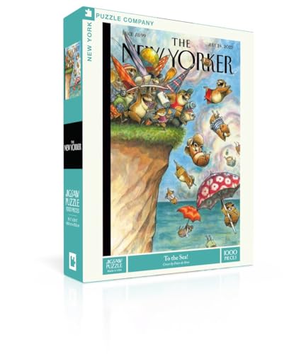 New York Puzzle Company - New Yorker to The Sea! - Puzzle de 1000 pièces pour les soirées de jeux en famille par Peter de Sève