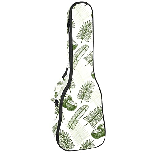 Housse pour ukulélé avec feuilles de palmier et noix de coco pour concert soprano ténor 58,4 cm d’épaisseur 10 mm d… - Les Beatles, Paul McCartney, John Lennon, RIngo Starr, George Harrison Housse pour ukulélé avec feuilles de palmier et noix de coco pour concert soprano ténor 58,4 cm d'épaisseur 10 mm d…
