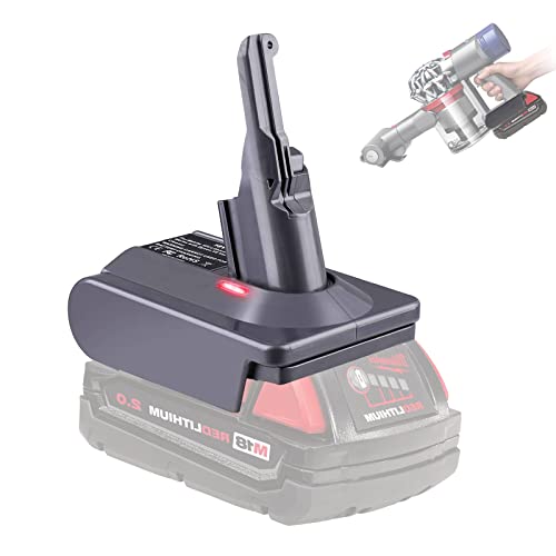 For Dyson V7&V8 Milwaukee Battery Adapter, Use For Milwaukee M18 18V Batteries Convert To For Dyson V7/V8 Replacement Batteries, Work For Dyson V7 V8 Motorhead Handheld Vacuum Cleaner(Adapter Only) #TOP3