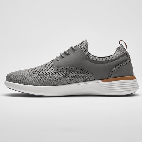 Coostar Mens Casual Shoes Lightweight Dress Sneakers Business Oxfords Breeze Walking Tennis Shoe Grey Size 13 — view 3