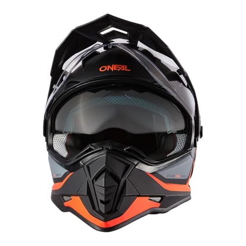 Miniatura 6 de O Neal Casco De Moto Enduro Aberturas De Ventilación Para Un Máximo Flujo De Aire Y Refrigeración, Carcasa Abs, Visera Solar Integrada Casco Sierra R V.24 Adulto Negro Naranja Gris Talla M