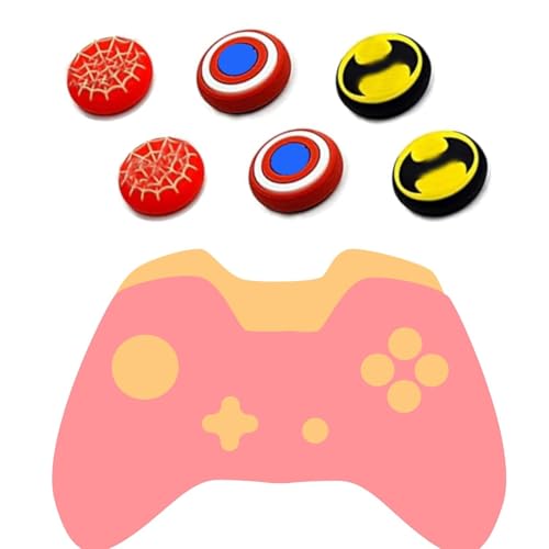 Jaeespon 6PCS Thumb Grip Stick Cover, Wireless Controllers Game Remote Joystick Cap, Non-Slip Silicone Handle Protection Cover Brand