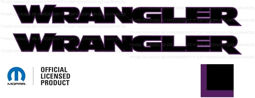 Decal Mods Wrangler Hood Graphic Vinyl Decal fits Jeep Wrangler JK/JL/JT (2007-2024) Red w/Black Outline FRBO (Set of 2) | FJ3Y9