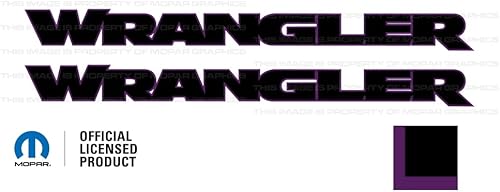 Miniatura 21 de Decal Mods Wrangler Hood - Calcomanía de vinilo gráfica para Jeep Wrangler JK/JL/JT (2007-2024), color negro con contorno rosa intenso FBHPO