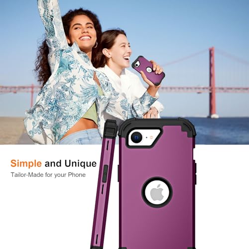 Coque pour iPhone 16E Asuwish anti-rayures violet foncé LK3JT - 6