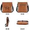 BAIGIO Men's Genuine Leather Shoulder Bag Small Crossbody Satchel Messenger Business Bag Water-resistant Sling Bags for Ipad 10.5 Inch Casual Festival Travel Work School Brown #5