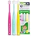 Baby Buddy 360 Toothbrush-Innovative 6-Stage Oral Care System Grows With Your Child-Stage 5 for Babies/Toddlers-Kids Love Them Age 4 to 24 Months, Pink/Mint/Yellow 3 Pack