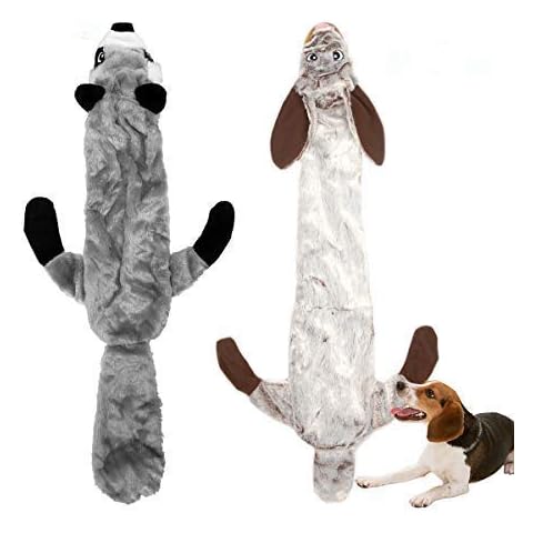Bojafa Dog Squeaky Toys Indestructible, No Stuffing Soft Dog Toys Plush, Durable Dog Chew Toys for Boredom Large Medium Small Dogs Chew Swallow (2 Pack, 24 Inch) Cover