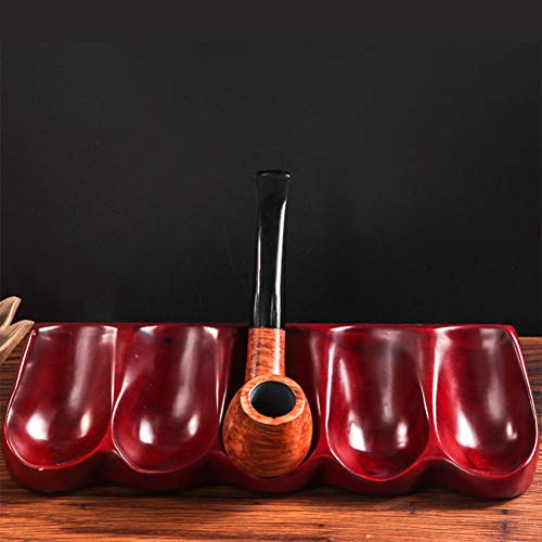 Soporte de madera para 5 pipas estante vertical para secado de brezo 5