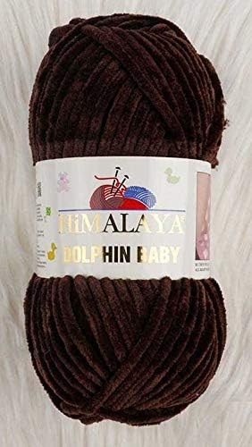 Himalaya Dolphin Baby 4 Skein Knitting Yarn 4x100 Gram (14,11 oz) Baby Blanket amigurumi Yarn Super Bulky 524 yds Velvet Yarn, Himalaya Yarn, Baby Yarn, Crochet Yarn Velvet Yarn (80336)