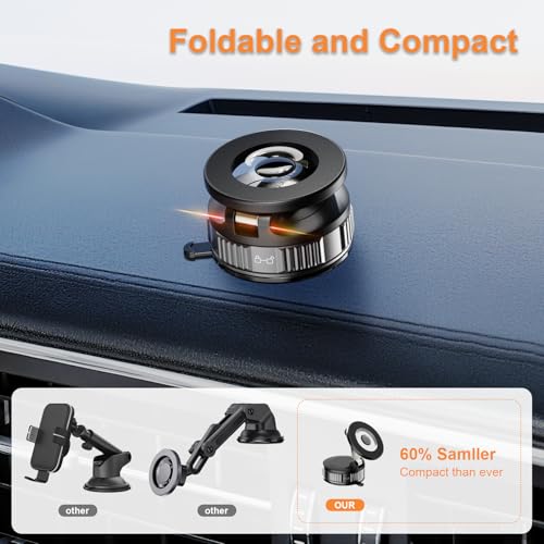 SUPERONE 360° Magnetic Vacuum Suction Car Phone Mount - image 6
