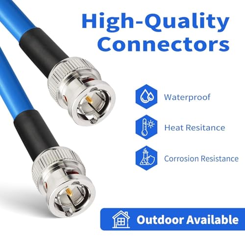 Image of Superbat SDI Cable 50ft BNC Cable 75 Ohm Belden 1694A 3G /6G /12G SDI Camera Wire,Support 3G-SDI /6G-SDI /4K /6K Video Recorder Camera Monitor Converter Audio Broadcast etc.