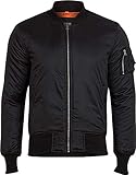 Surplus Raw Vintage Herren Basic Bomberjacke, Schwarz, 3XL