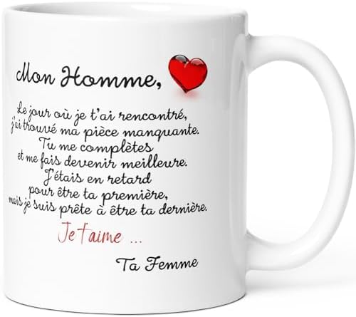 Mug Céramique 10 Oz Drôle "Je Veux Vieillir Avec Toi" - Cadeau Saint-Valentin, Anniversaire, Amour