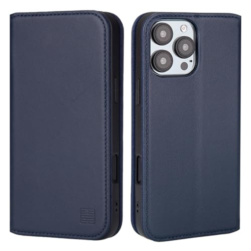 32nd Classic Series 2.0, Real Leather Book Wallet Flip Case Cover For iPhone 16 Pro Max (6.9"), With RFID Blocking Card Slot - Image 2
