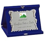 Pubblimania Targa Regalo Anniversario Personalizzata a Forma di Pergamena Argentata con El...