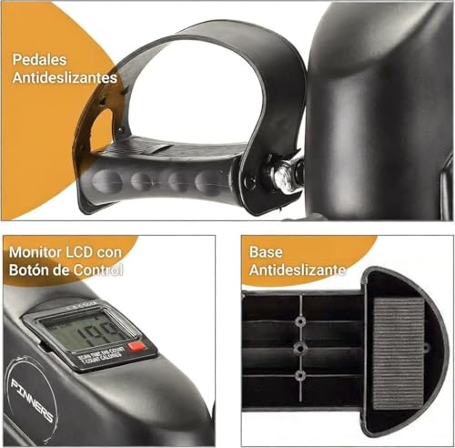 Mini bicicleta estática y pedalier ajustable para ejercicios de piernas 3