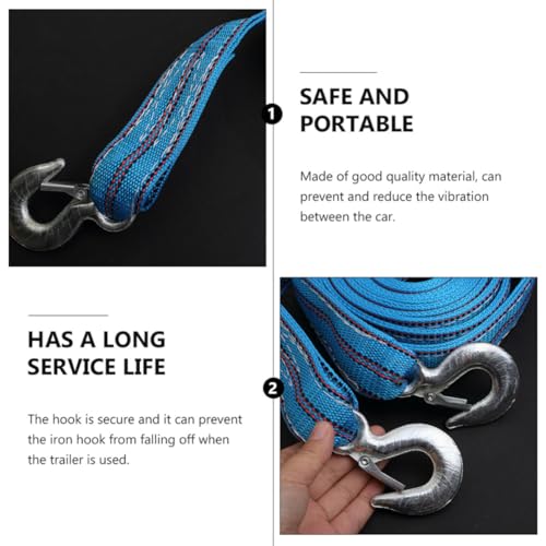 Cuerda de remolque para coche con doble capa para evitar tirones y roturas 7
