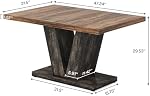 Tribesigns 47-Inch Table à manger pour 4, Table à manger en bois pour la maison, Salle à manger, Petit Space, noir & brun