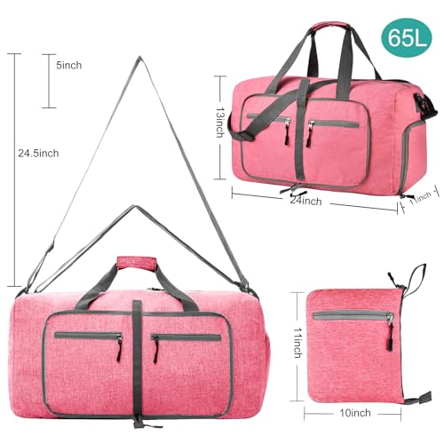Image of Dimayar 65L Foldable Duffle Bag, Travel & Weekender, Overnight, Gym