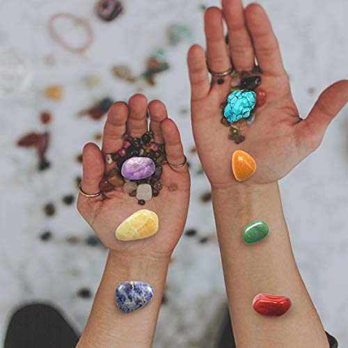 High-Grade Chakra Stone Healing Crystal Set For Healing And Recharging – Tumbled Meditation And Worry Stone Kit – Chakra Balance Kit With 7 Reiki Stones – Selenite Wand And Energy Chart Included #TOP3