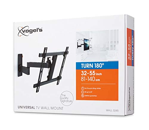 Vogel's Wall 3245 Full-Motion Tv Wall Mount For 32-55 Inch Tvs | Max. 44 Lbs (20 Kg) | Swivels Up To 180º | Tiltable | Tv Wall Mount | Max. Vesa 400X400 | Universal Compatibility #TOP7