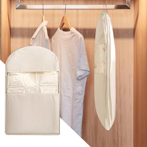 Garment Bag For Clothes | Dress Bag for Closet Clothes | Clothing Dust Bags With Self-Compression Zipper | Space-Saving Hangable Garment Covers For Bedroom Wardrobe Apartment College Dorm4